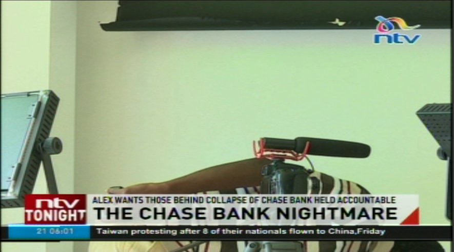 ntvkenya's tweet photo. Alex wants those behind collapse of Chase Bank held accountable #NTVTonight @TrevorOmbija  @Gladys_Gachanja https://t.co/ivow5Yjxv1
