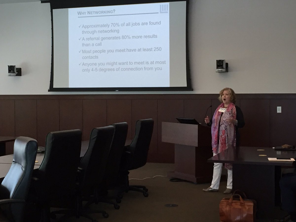 A picture of Camille Stell giving young lawyers the scoop on how to be a strategic networker. @camillestell