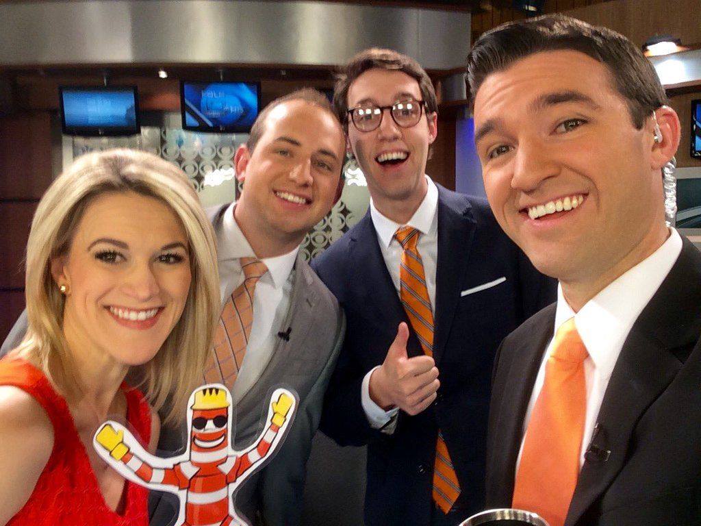 MoDOT_Southwest's tweet photo. Thanks for the #FlatBob selfie @kolr10kozl #Daybreak to support Nat'l Work Zone Awareness Week! #GoOrangeForSafety https://t.co/sC9MBiWYgR