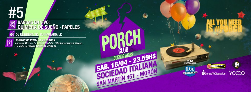 qdsrock's tweet photo. Amig@s:
Este sabado tocamos en moron!
nos quedan pocas anticipadas.
#porchclub #quimeradesueño https://t.co/9LZsifkr1n
