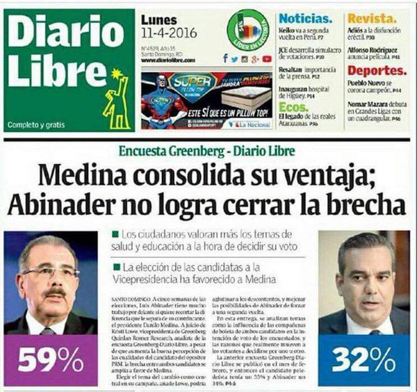 MaiGonell's tweet photo. El país esta consciente de que el presidente #DaniloGanaEnEl16 porque así lo demuestran las encuestas. https://t.co/8n3zFZgB3w