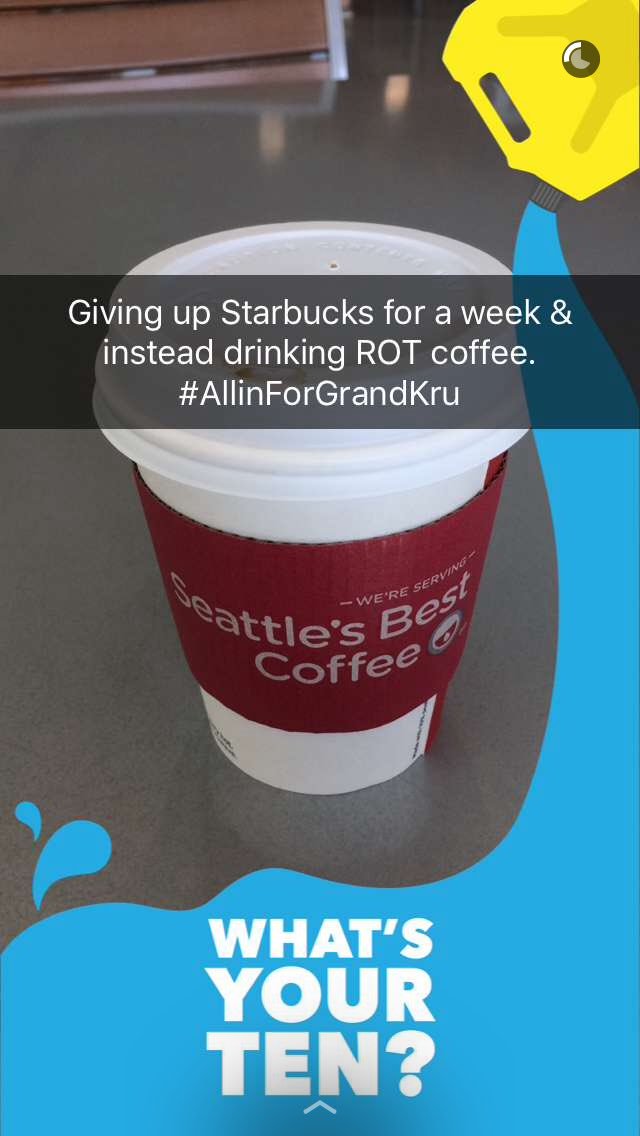 quincyathompson's tweet photo. Love the new @thetencampaign snapchat filter in the lib! What's your TEN? #AllinForGrandKru https://t.co/mwNbbAWNsB