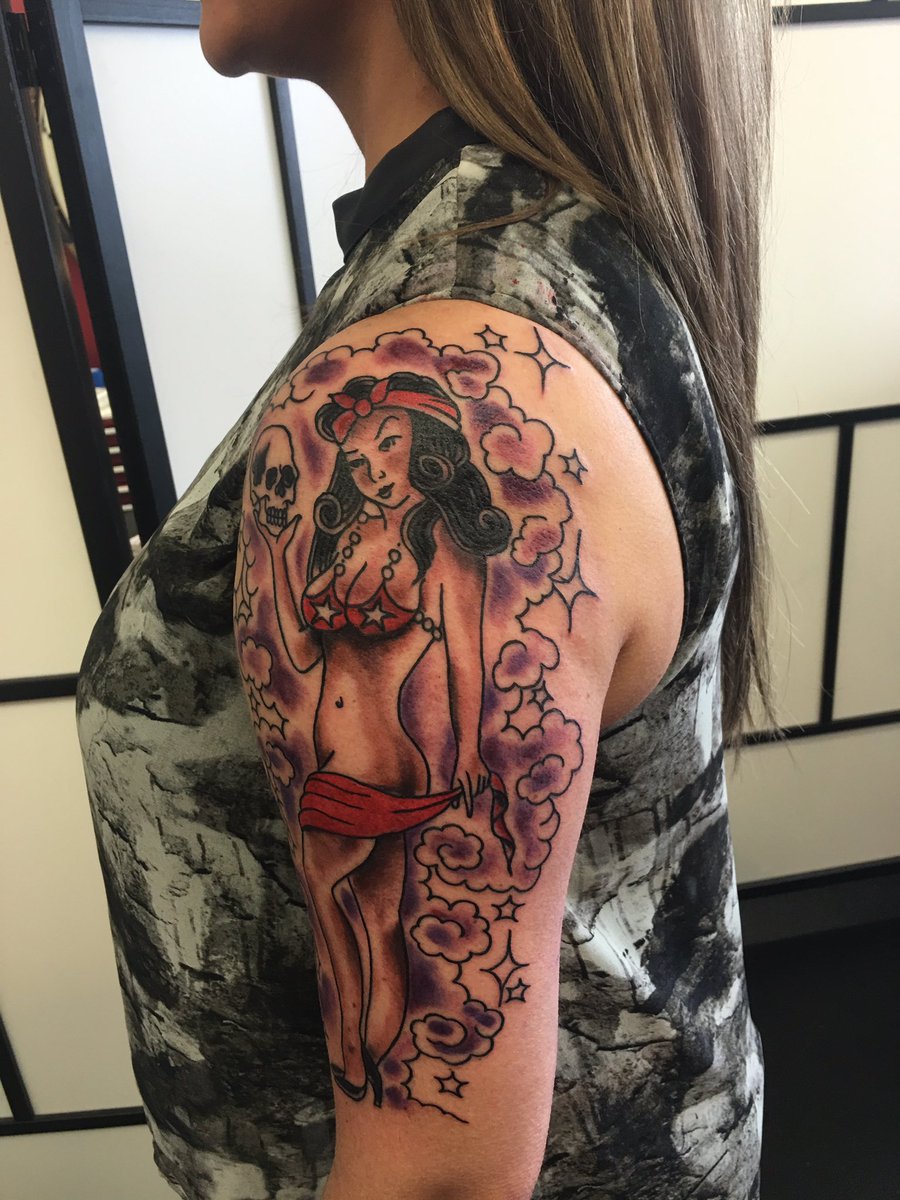 Sleepwelltattoo's tweet photo. Mystical pin up girl from @JamesRoss14 DM us now for a free consultation! https://t.co/adzMTsKcur