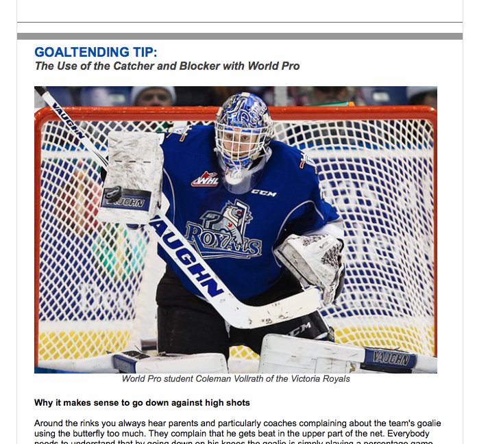 WorldProGoal's tweet photo. Our friends at @VaughnHockey have a new Newsletter out. With an article from World Pro...!! https://t.co/iqGf4OQRRY https://t.co/2tQlBxjWp7