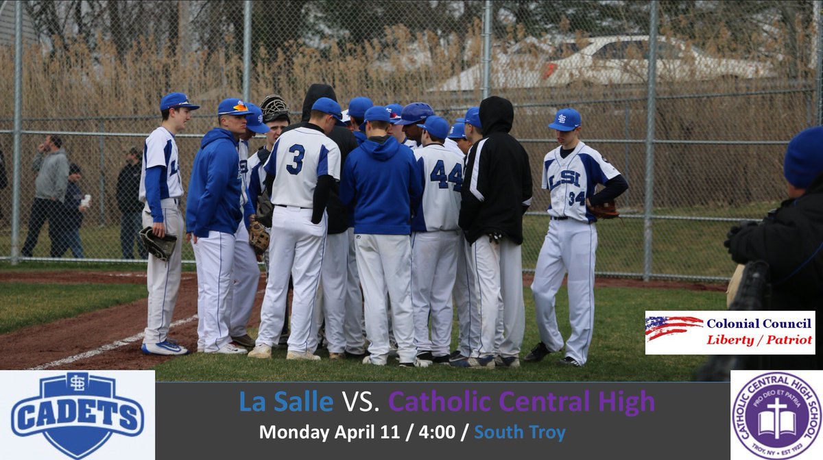 LSI_Baseball's tweet photo. It's Game Day for the Cadets as we take on Catholic High! First pitch is set for 4:00 https://t.co/A5ZmiHhsGa