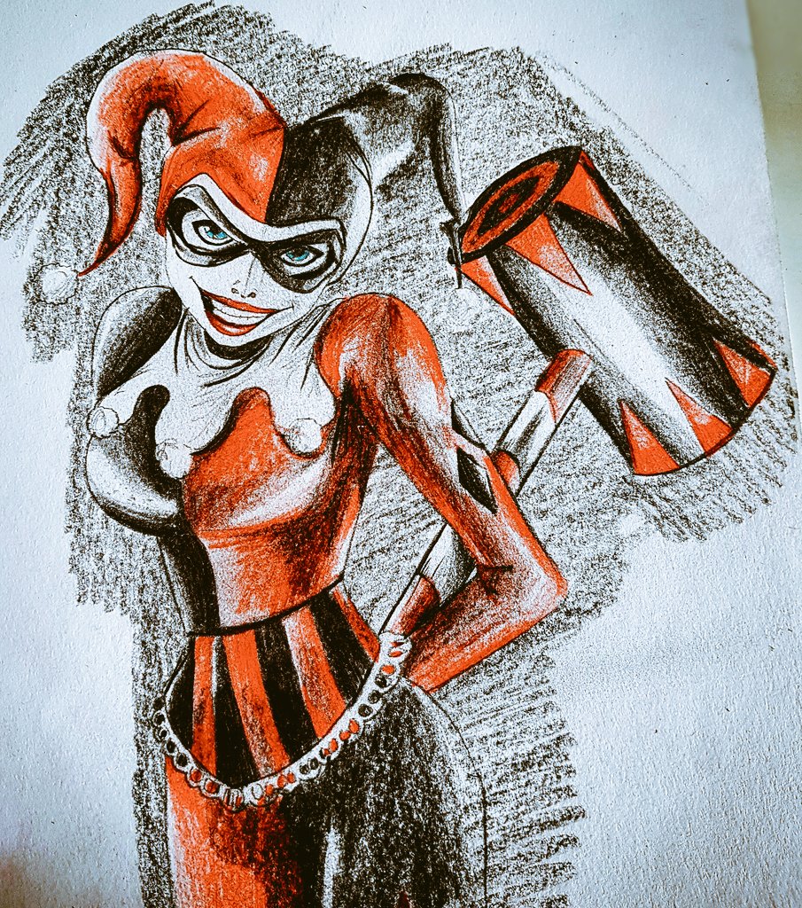 studio27_kent's tweet photo. HARLEY QUINN!!! loved doing this from the design on paper to the skin! #awesome #sweettattoo #harleyquinn https://t.co/T1G4SJXvCn