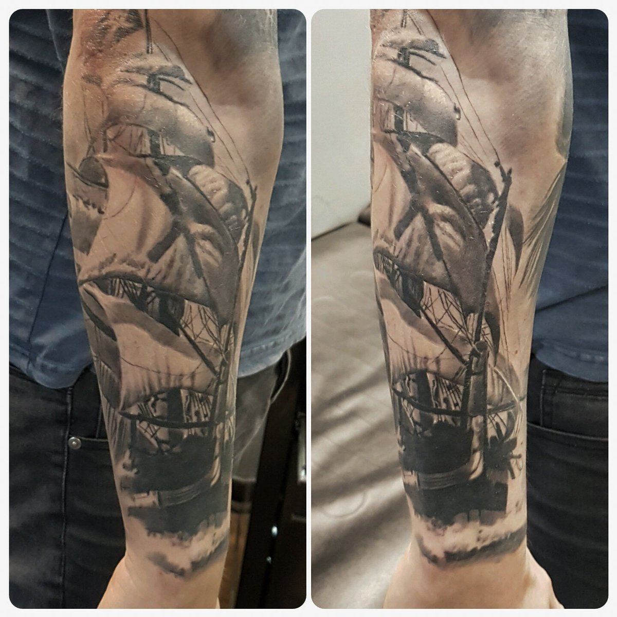 ArtiumInk's tweet photo. Galleon sleeve by Dris

Artium
#SkinArtMag #SkinArt #TattooLife #ShipTattoos #PirateShips #GalleonTattoo #InkAddict https://t.co/D3UKRQ6hbE