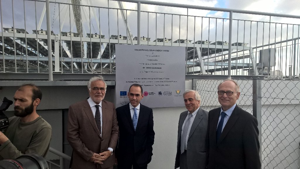 Inauguration of the Linear Fresnel Solar Energy System for Built Environment <a href="/cyprusinstitute/">The Cyprus Institute</a> by <a href="/Georgiades_H/">Harris Georgiades, MP</a>
