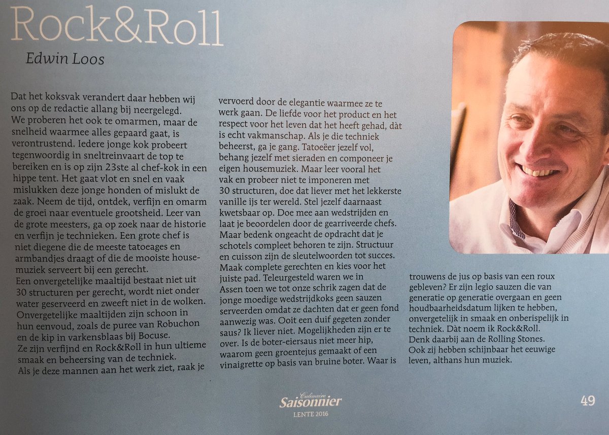 Pakkende column <a href="/Saisonnier/">Carine Van Steen</a> van hoofdredacteur Edwin Loos #briljant #rock&amp;roll