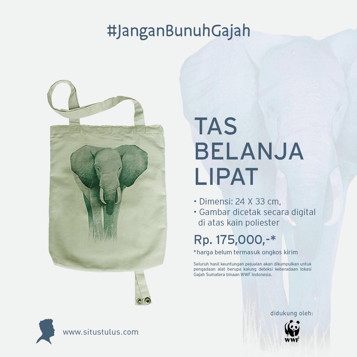 temantulusbjm's tweet photo. Dapatkan merchandise #JanganBunuhGajah melalui https://t.co/LTlNjFvvgo. Persediaan terbatas ya teman-teman! https://t.co/YVRNWmj5bB