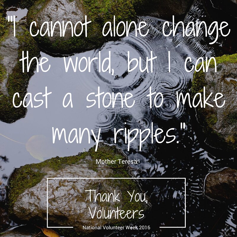 Our world depends on the caring hearts and active minds of #volunteers. #NVW2016