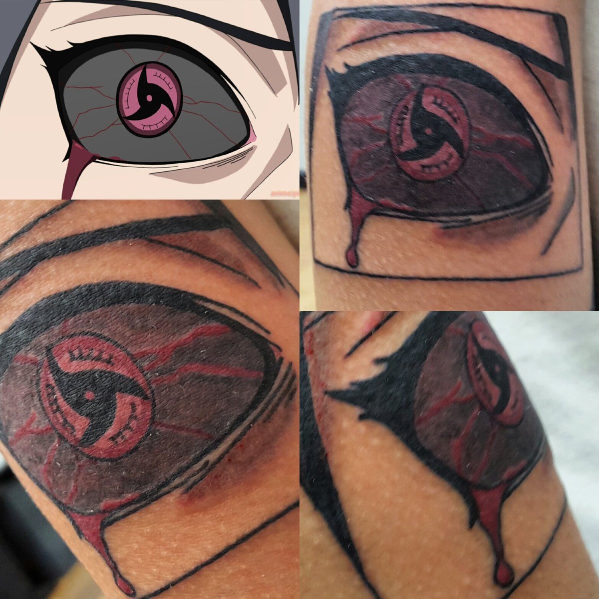 Itachis Mangekyou Sharingan tattoo  rNaruto