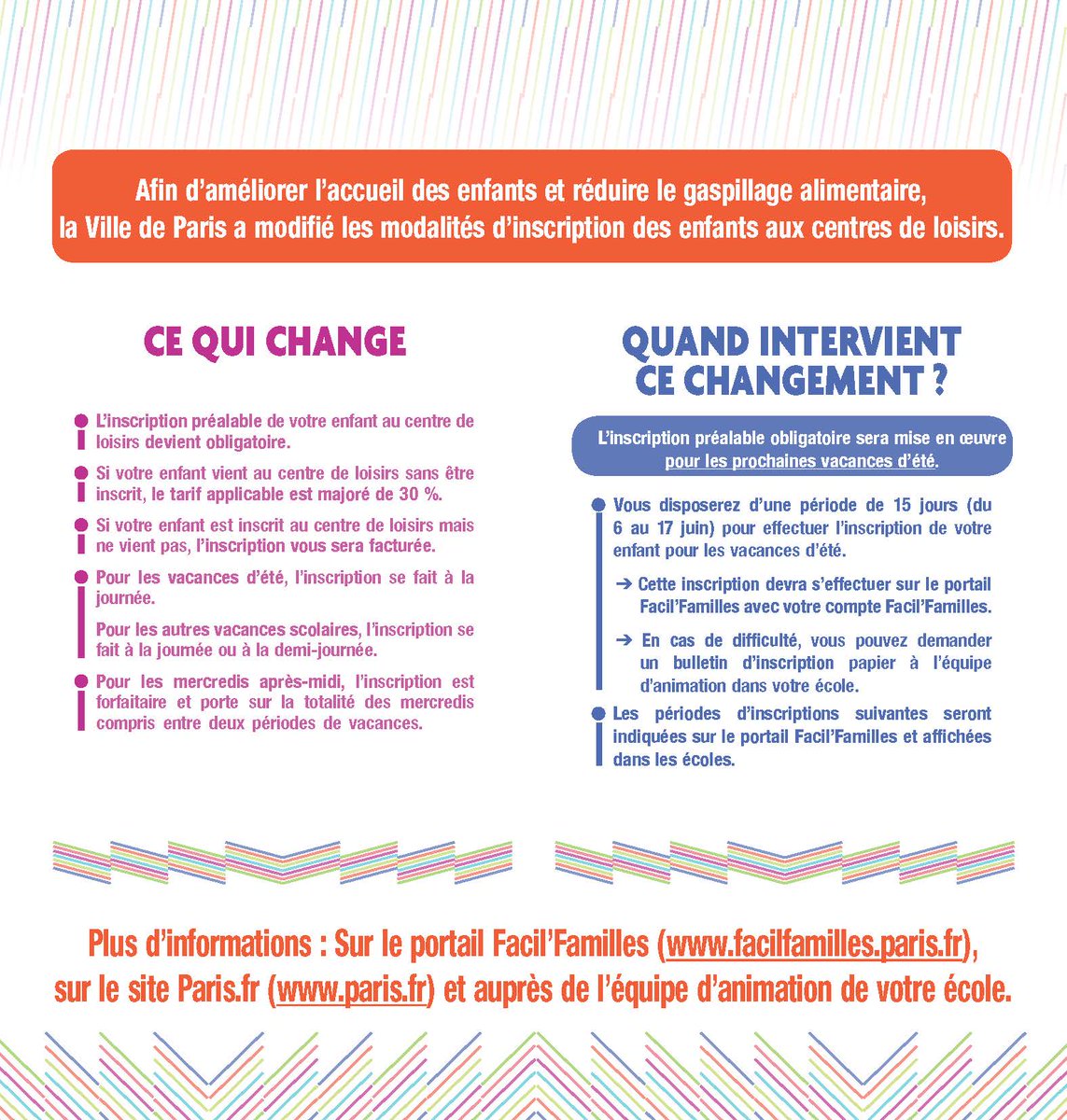 Pour les prochaines vacances d’été, l’inscription aux centres de loisirs est obligatoire! lc.cx/4hPn