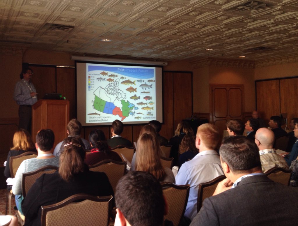 In 25 year span since Scott &amp; Crossman, many addt'l exotic fishes established in Canada: Dr Nick Mandrak #ICAIS2016