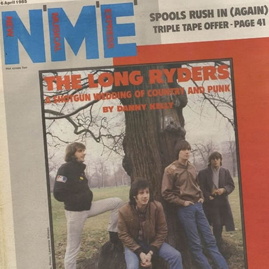thelongryders's tweet photo. 4/6/86 #NMEcover & discovered in #StephenMcCarthy's mom's attic 4/11/16: his same #beigejacket! #TheLongRyders https://t.co/TBsYY8cgZV
