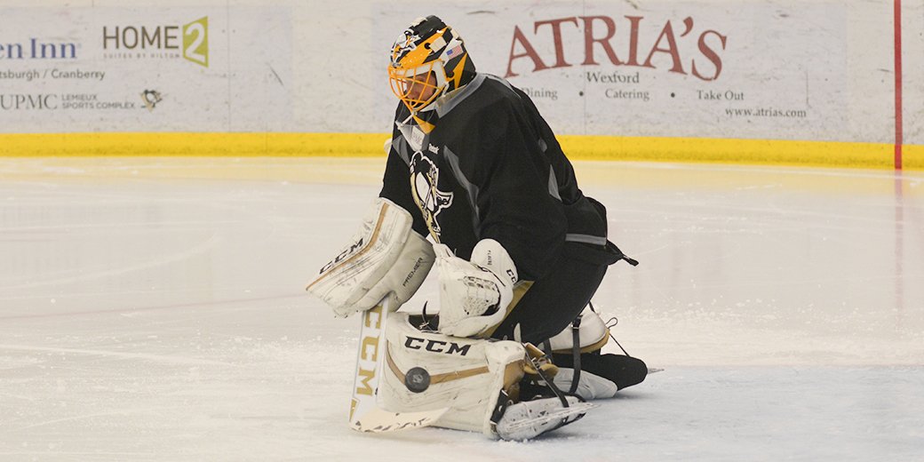 penguins's tweet photo. Both Marc-Andre Fleury and Olli Maatta have taken the ice at #UPMC66. 👍 https://t.co/zW5muXRDx5