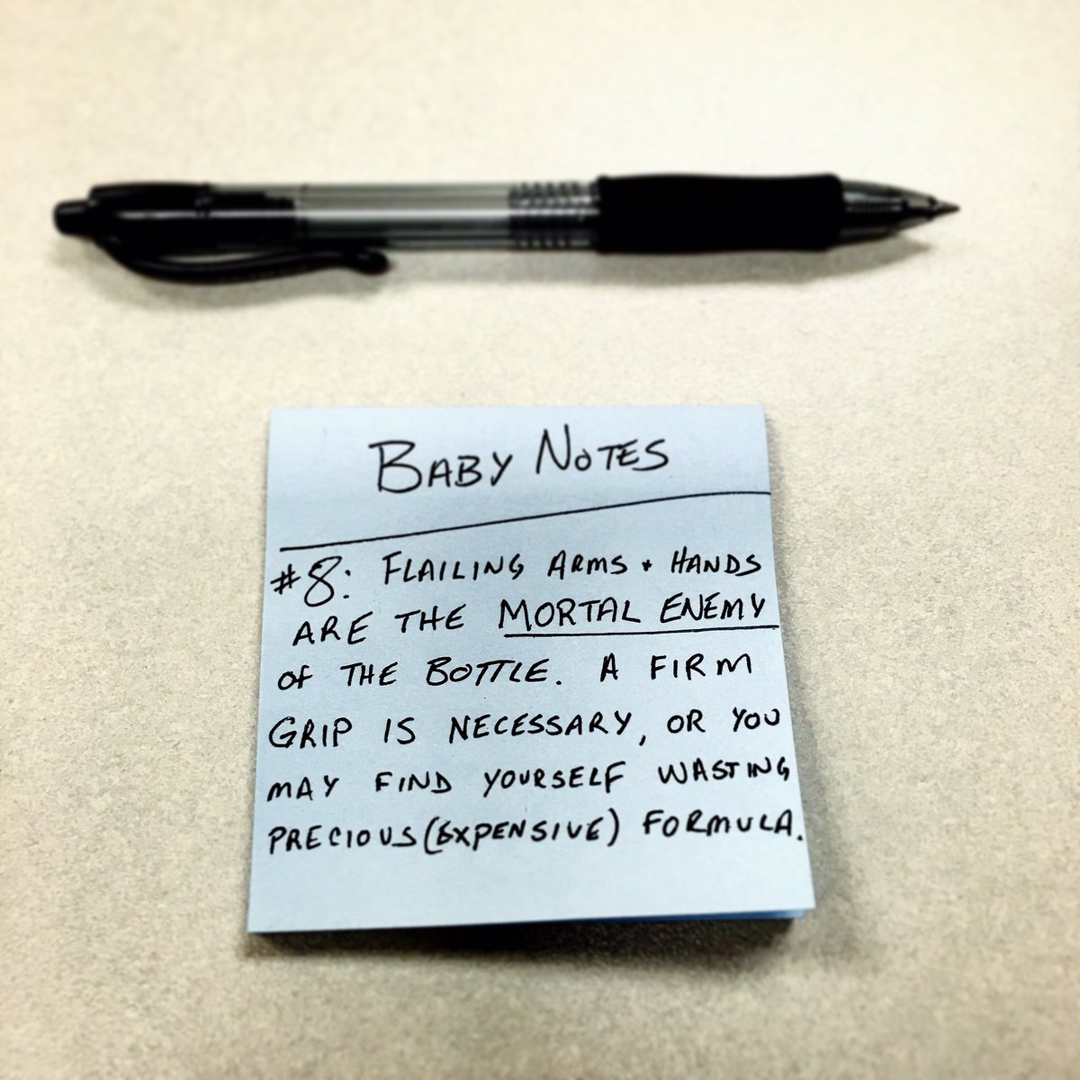 BabyNotes1's tweet photo. Pro tip: Plastic Bottles. #Parenting101 #Parenting #BabyNotes https://t.co/2HUjFl9QNQ
