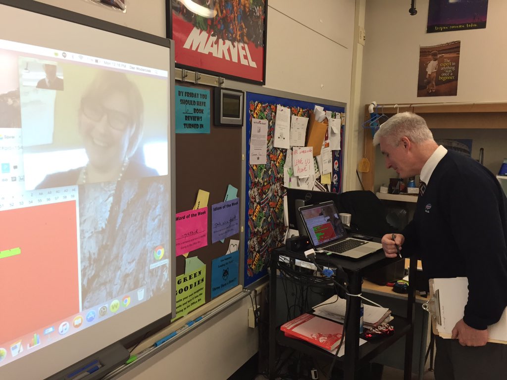 <a href="/PattiWisniewski/">Patti Wisniewski</a> from <a href="/WestminsterCCS/">Westminster Community Charter School</a> talking with our principal @TCSDFletcher