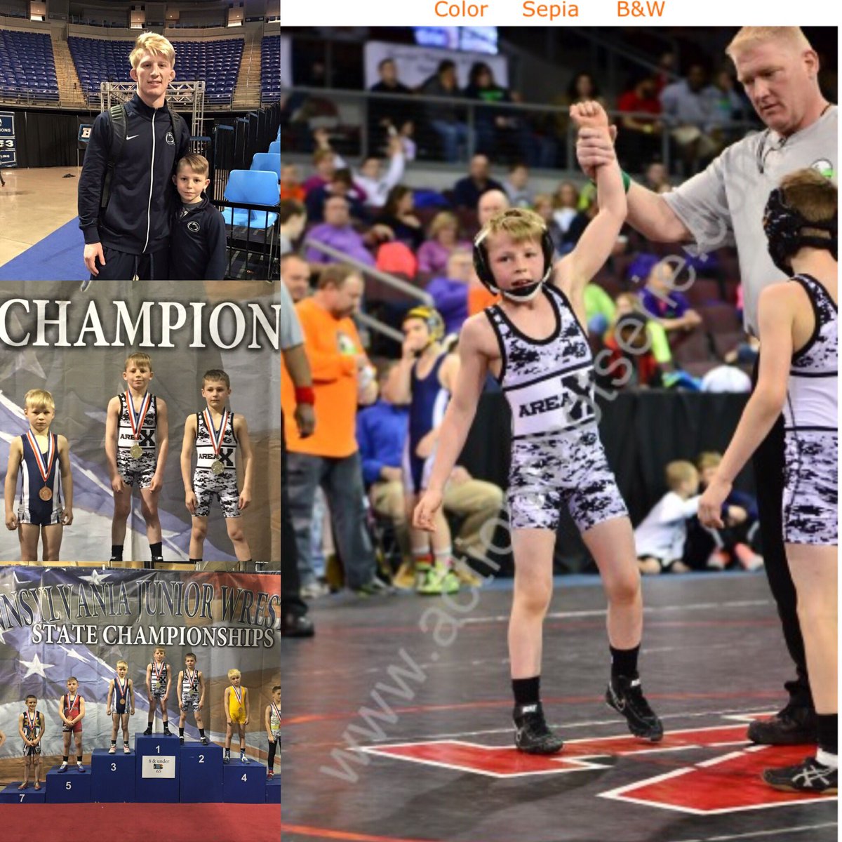 tmilheim's tweet photo. Reagan's hero is @NoBickal #hewantsBotoknow #PAstatechamp https://t.co/12zMQEct0R