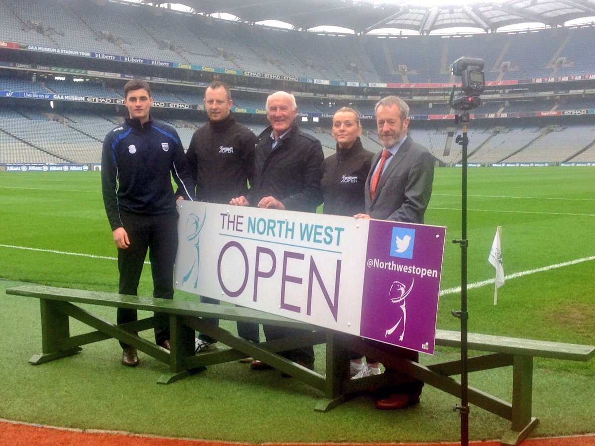 NorthWestOpen's tweet photo. Gr8 honour 2 launch #NorthWestOpen @CrokePark today, massive thanks @JohnFogartyIrl @sok91 @eoinscruff @SeanKellyMEP https://t.co/HGcq6tq5DI