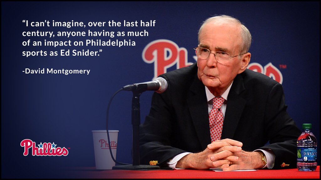 Phillies Chairman David Montgomery discussing the legacy of Ed Snider