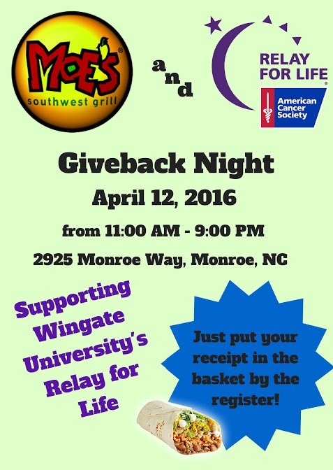 WURelayForLife's tweet photo. TOMORROW. ALL DAY. 🌯 https://t.co/d01U1gtYbh