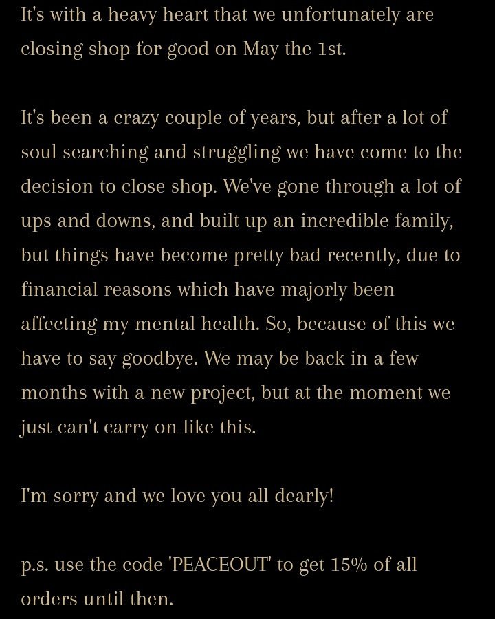 WithoutReasonUK's tweet image. We have some bad news ..