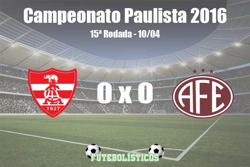 futebolisticos's tweet photo. ⚽ Linense 0 x 0 Ferroviária ⚽ - Primeira Fase - 15ª Rodada Campeonato Paulista 2016 #Paulistão2016 https://t.co/JPQWRYrJSP