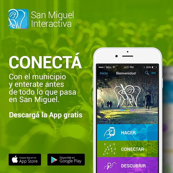 GestionMSM's tweet photo. #App #SanMiguelInteractiva ya somos más de 6000! Sumate ahora a nuestra comunidad! https://t.co/hyUkUB6MnB https://t.co/Y7RHheljyu