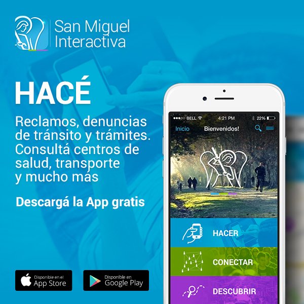 GestionMSM's tweet photo. #App #SanMiguelInteractiva ya somos más de 6000! Sumate ahora a nuestra comunidad! https://t.co/hyUkUB6MnB https://t.co/Y7RHheljyu