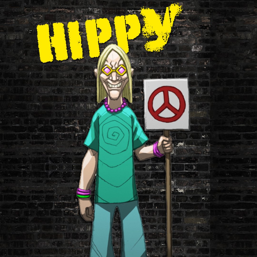 ConstructorGame's tweet image. Here&apos;s our &apos;undesirable&apos; Hippy! He’s an expert in the art of side-tracking.

Were you a street-party animal?