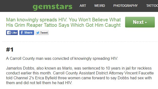 Death2Clickbait tweet picture