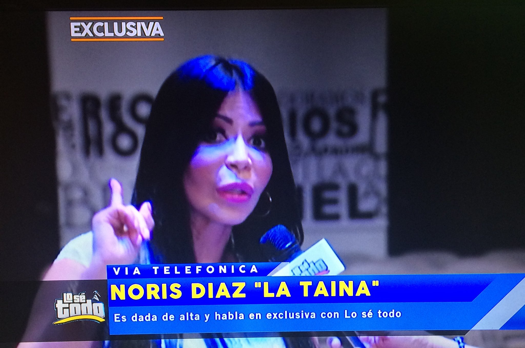 Lo Sé Todo on X: Noris Díaz La Taina sale del hospital y nos revela su  cuadro clínico. ¡Mucha salud para ella! t.cotX5SrA8lhd  X