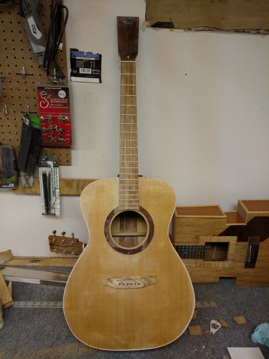 MackGuitars's tweet photo. The Jay bird is almost finished! #torrified #brazilianrosewood #customguitar https://t.co/HeObCqyHja