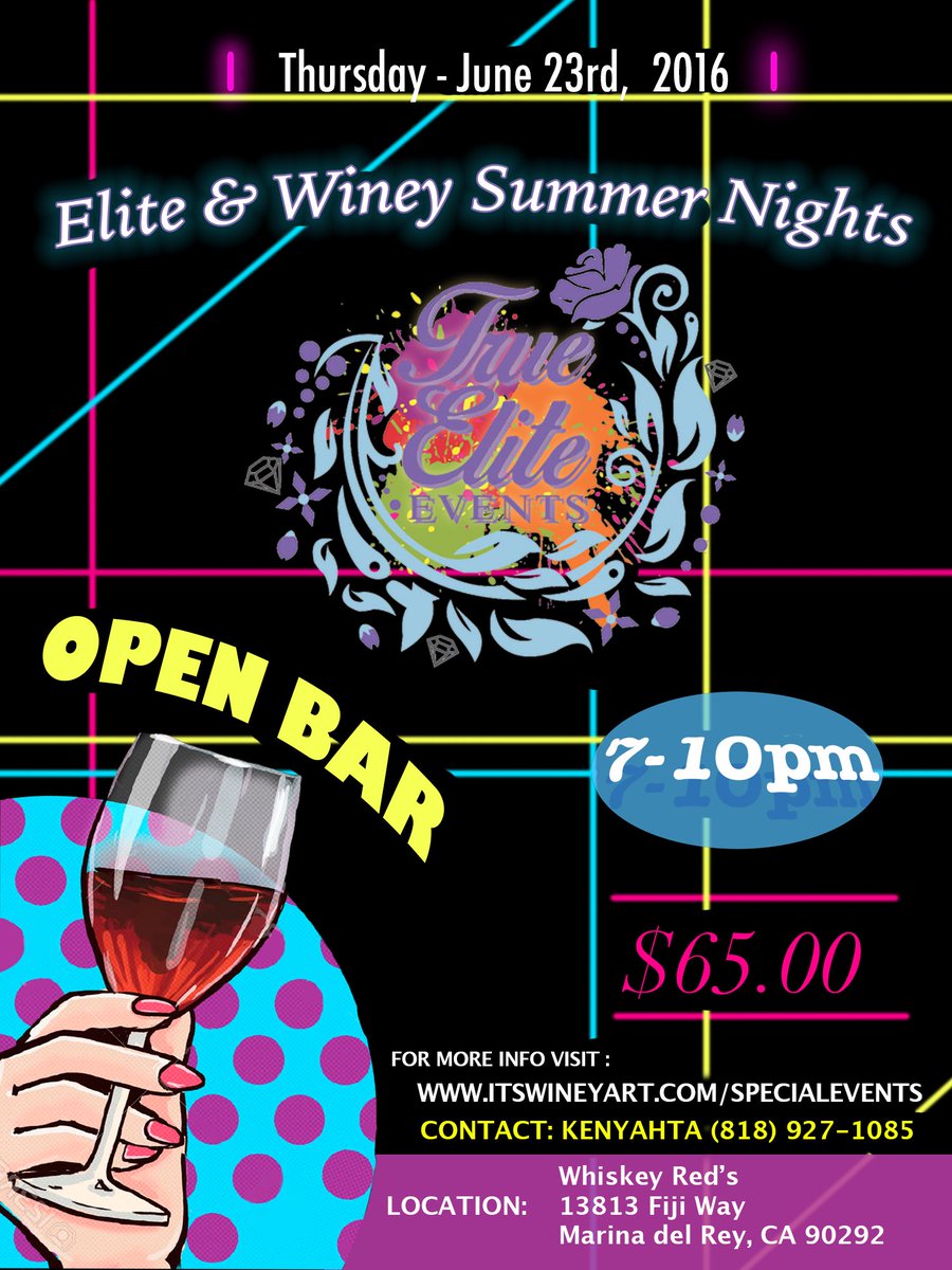 TrueEliteEvents's tweet photo. #WhisleyReds in #MarinaDelRey is the place to be June 23,2016 @7PM #openbar #painting #socializing #fun https://t.co/p0ni5SVYuG