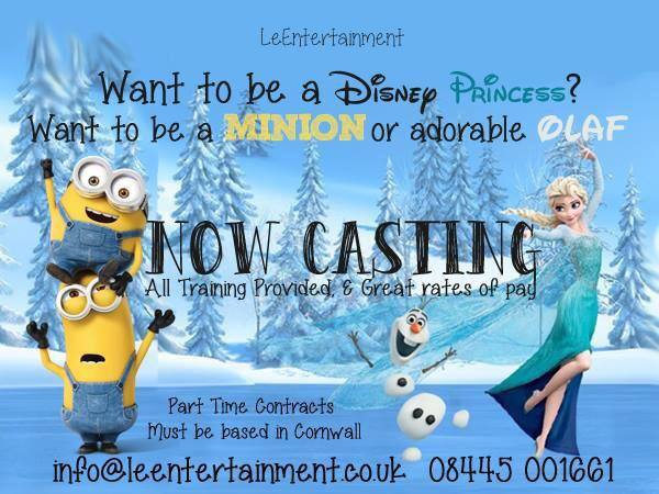 LeEntertain2's tweet photo. Live in Cornwall? Love to perform? Part time flexible contracts,all training provided,with great rates of pay! 😃 https://t.co/uVskvgM2q9