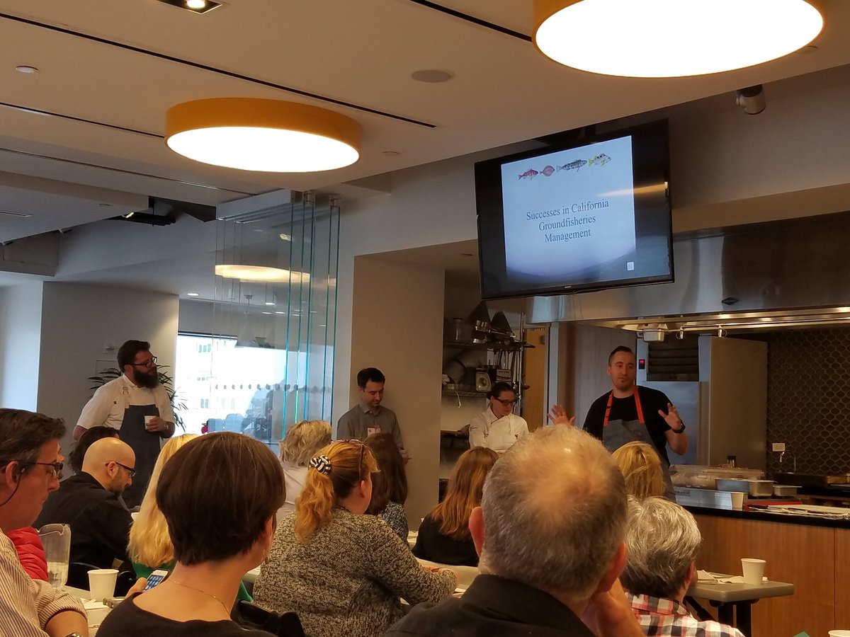 FishChoice's tweet image. Highlighting underutilized fish with @nicksonbroadway @cimarustila @hawaiifitz at #chefsummit16