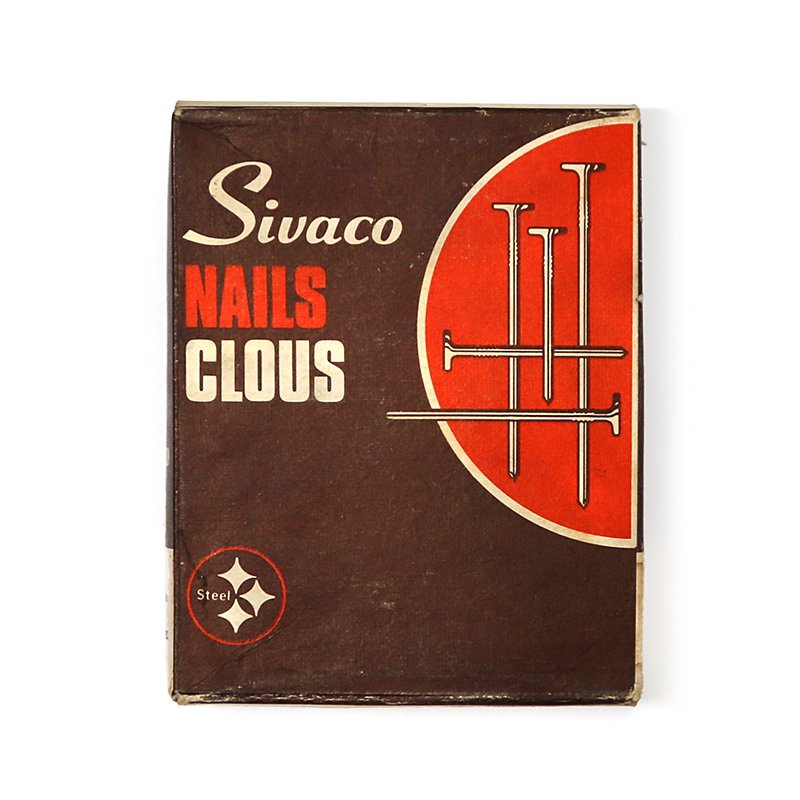 ThePurveyors's tweet photo. Sivaco Nails w/ Steelmark #madeincanada #steel #steelmark #vintagepackagedesign #estatesalefinds #badgehunting https://t.co/6shhrr6oAI