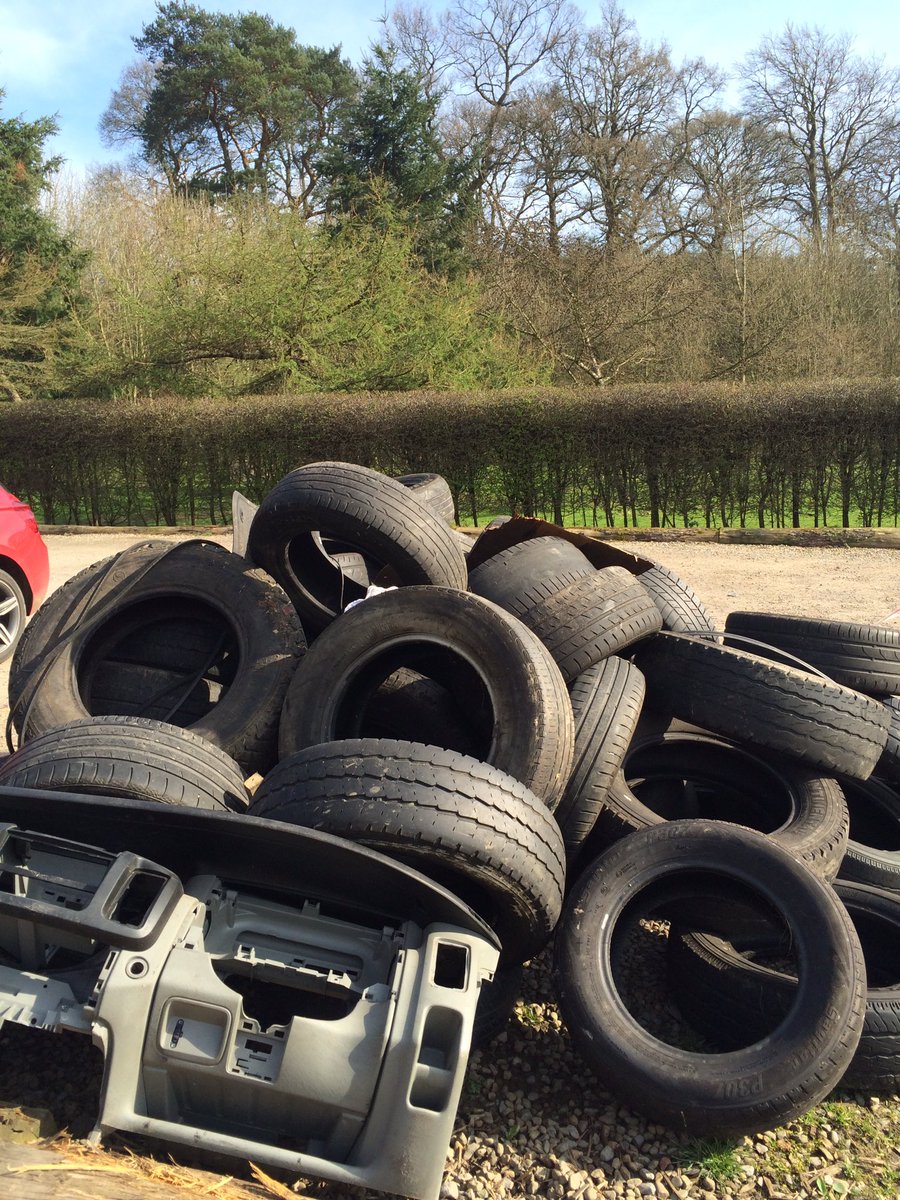 Fly tipping #Stocksfield this lot in Broomley Woods car park &amp; 3 piles @ Fords! #disgraceful hope u get caught!