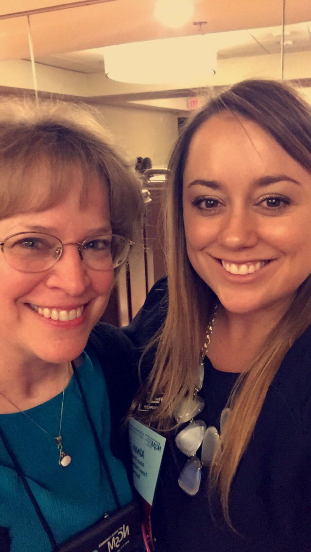 SteeleAlisonP's tweet photo. #Selfie w/ @rcaseyky before her #NCSM16 session on learning in a tech-rich classroom #mathnspired @TICalculators https://t.co/7sDgdwbtGh