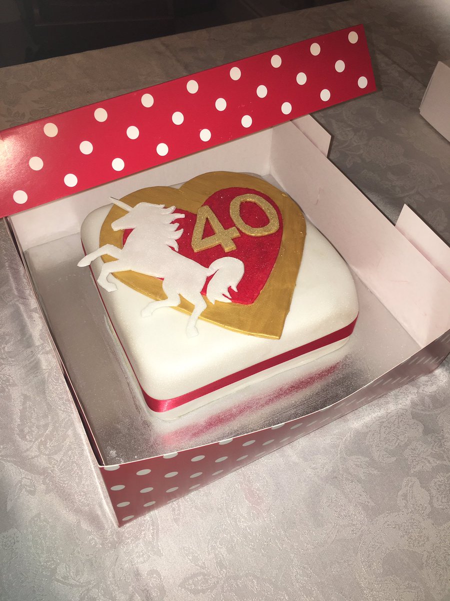 Recent #cake #unicorn #40 #birthday #gold
