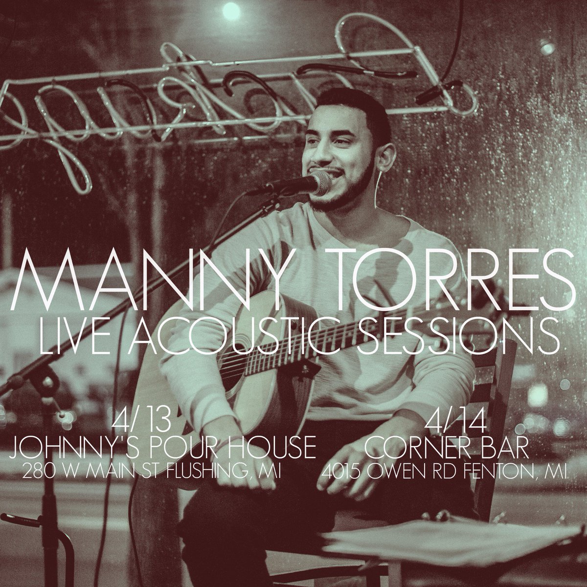 mannytorres's tweet photo. Working with some venues to do a big show in MI but until then come hear me perform some acoustic sets! #MTM https://t.co/EQXKxA6nqc