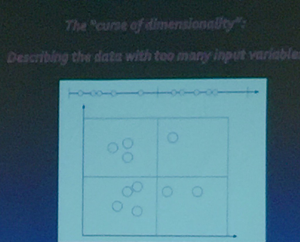 KatieMc___'s tweet photo. The curse of dimensionality behooves the "art of Natural Language interpretation" Bill Meisel #mobilevoice2016 #ai https://t.co/JLieMdeisV
