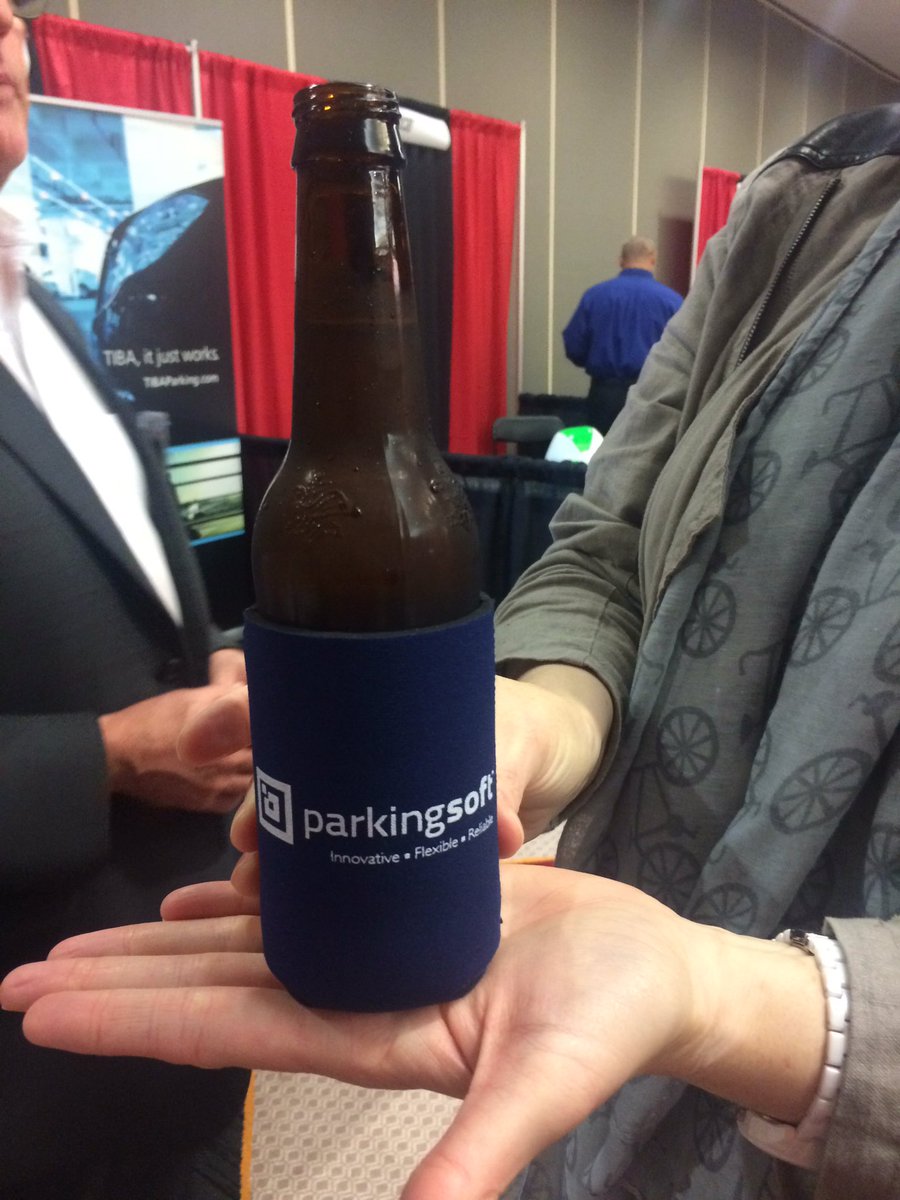 Grabbing a beer at cocktail hour? Snag a @ParkingSoft koozie! #b1gtransportation2016