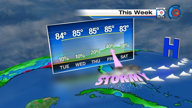 It's a "quiet" week of weather for #SOFLO, until Friday! https://t.co/ntvk8Qbnyo