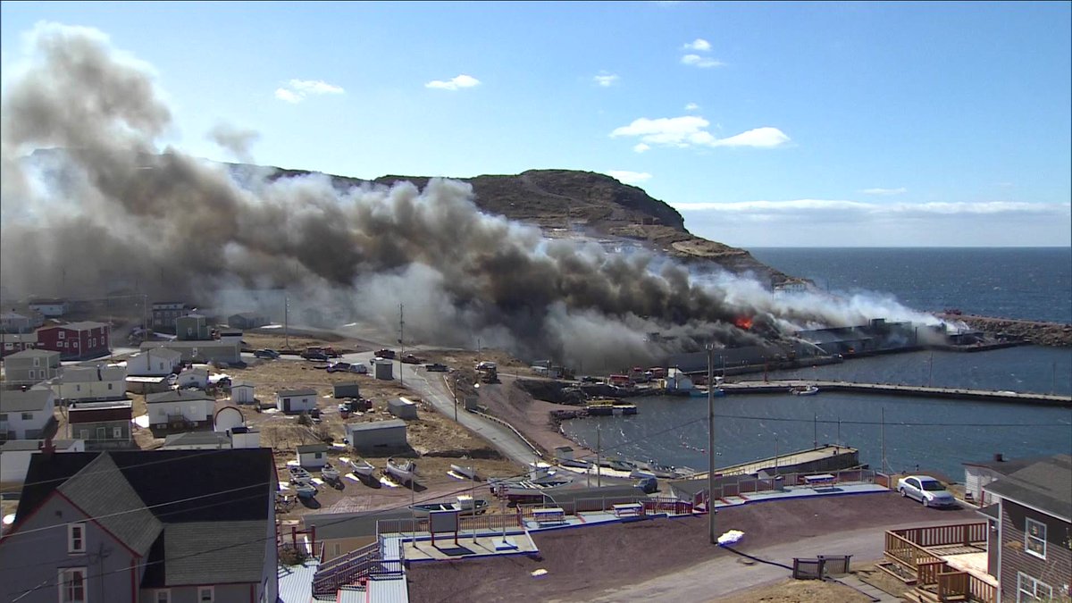 ryansnoddon's tweet image. "The perfect wind for tragedy"
Mayor Gerard Murphy on the strong West winds which fueled the fish plant fire. #nlwx