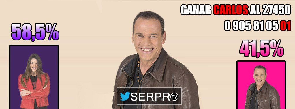 Joelitus2k's tweet image. #CarlosSorpasso|#CarlosGanador

¿QUIERES QUE @_CarlosLozano GANE #GHVIP4?

RT  -&amp;gt; SIIIII!

MG -&amp;gt; NOO!

#FinalGHVIP