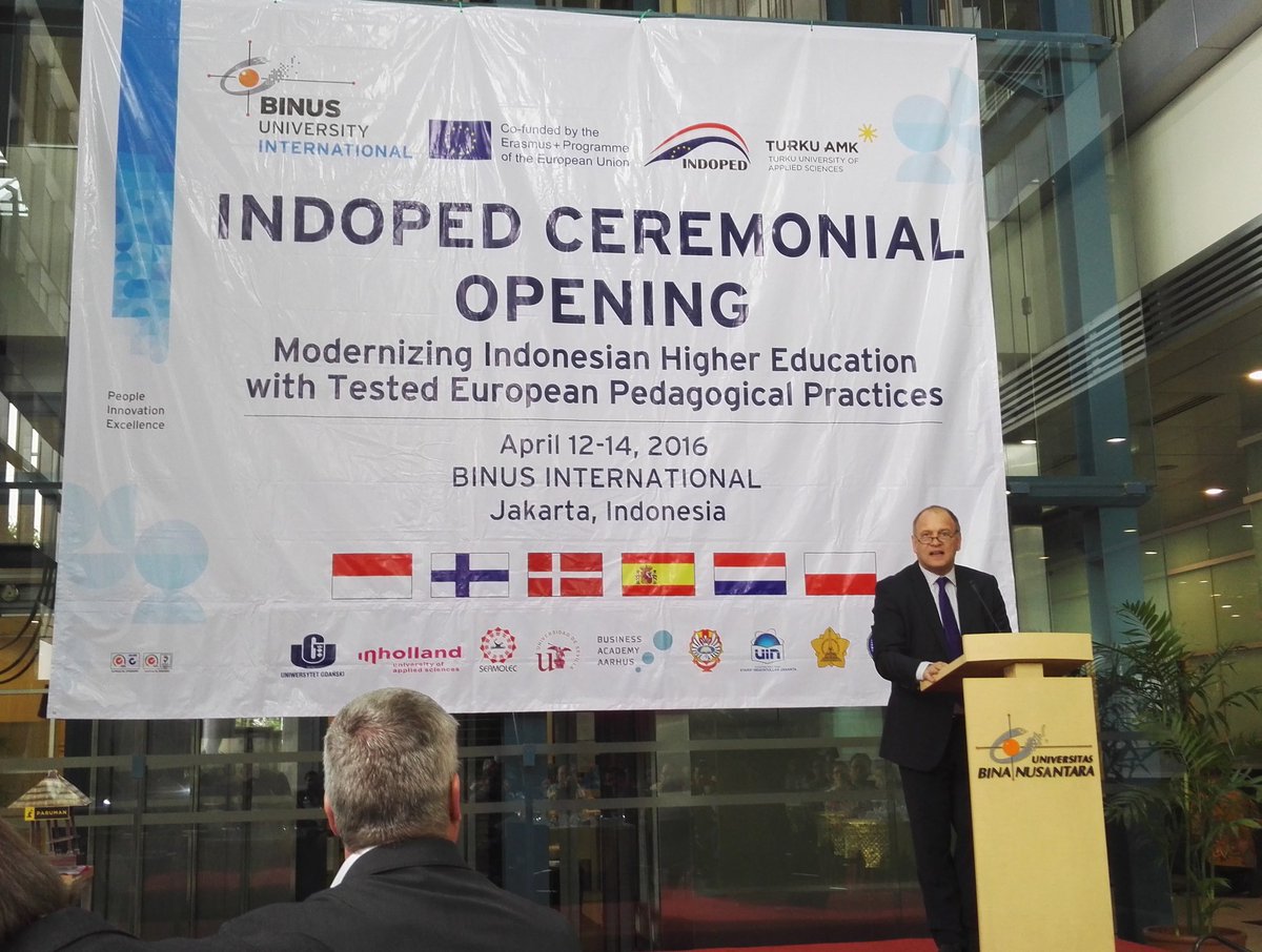 IndopedProject's tweet photo. Mr. Charles-Michel Geurts, the deputy head of delegation of the EU at #indoped ceremonial opening. https://t.co/AIiyi0UkT6
