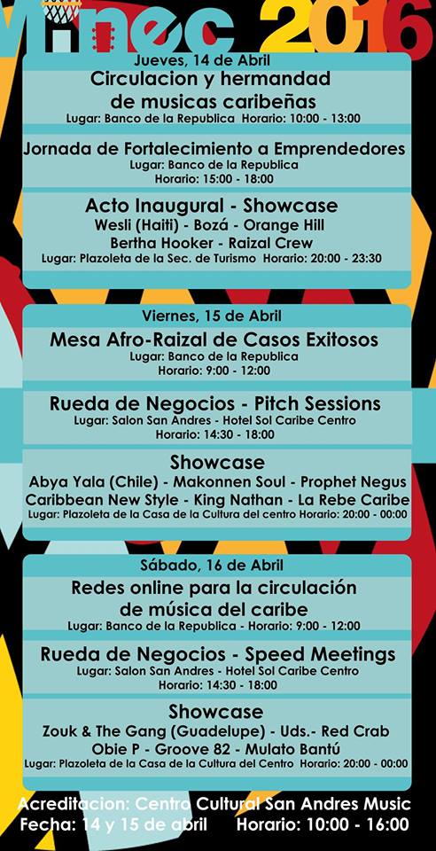 uptcradio's tweet photo. En @LegadoAfricano #AlAire @THEMAKONNENSOUL, #InnaJamaica sonará en el @Minec2016 #ShowcasePerformance #SanAndrés https://t.co/c22F2PyLEu