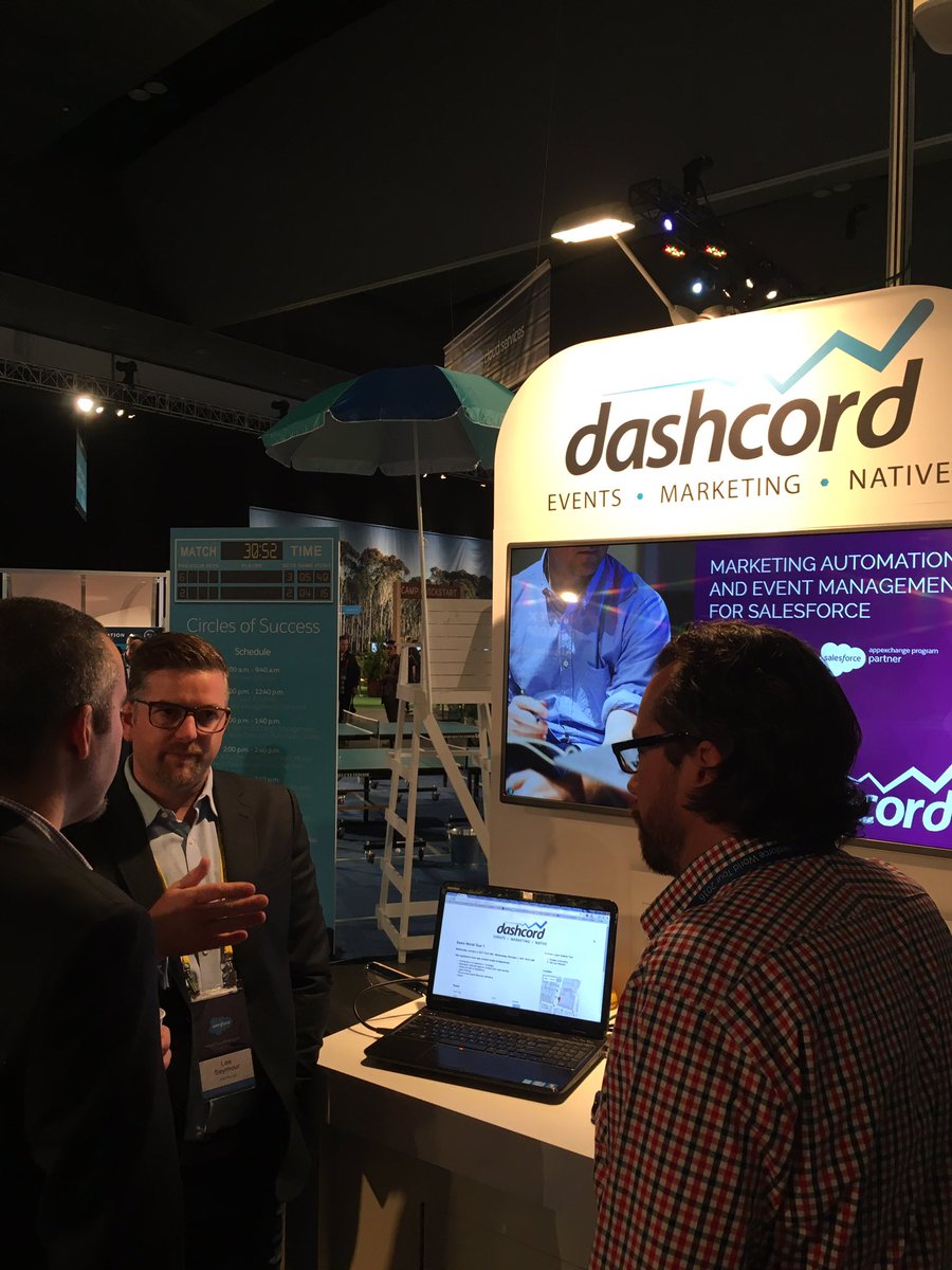 Best native <a href="/salesforce/">Salesforce</a> marketing and event management software out there. <a href="/dashcord/">Dashcord</a> at the Salesforce World Tour